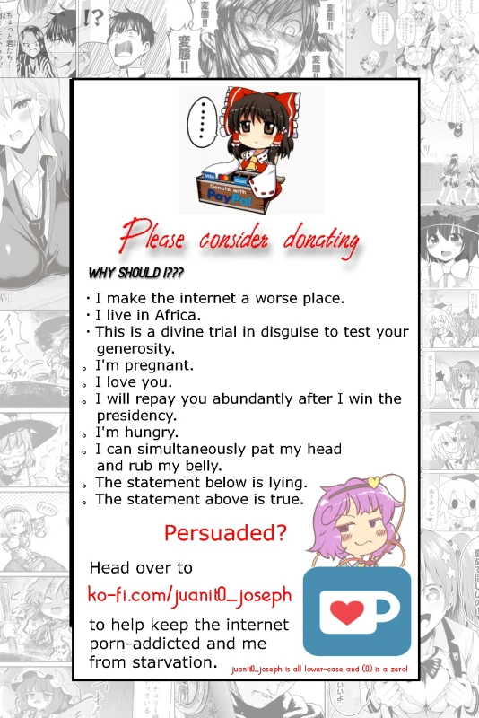 boy gets sanwiched between yukari and remilia page 9