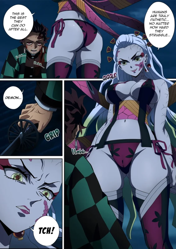 Daki’s Blood Demon Art: Trample 堕姫の血鬼術・紅蓮践踏