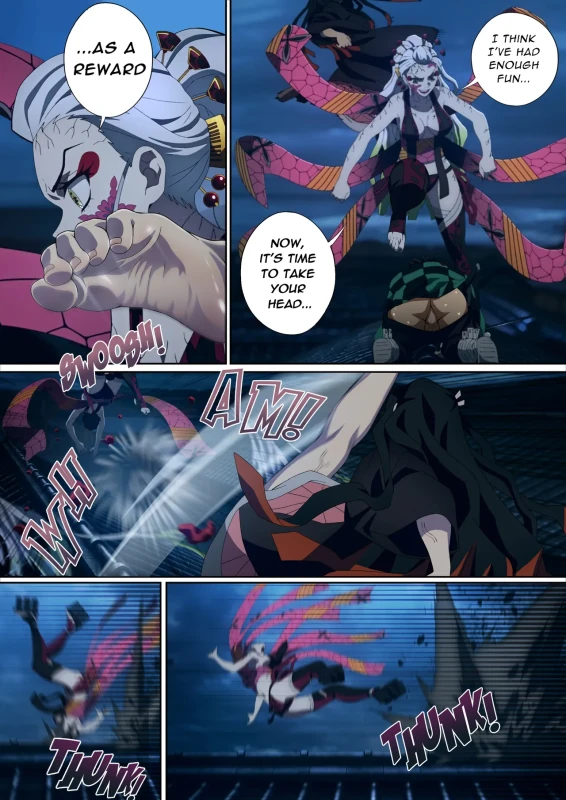 Daki’s Blood Demon Art: Trample 堕姫の血鬼術・紅蓮践踏 page 19